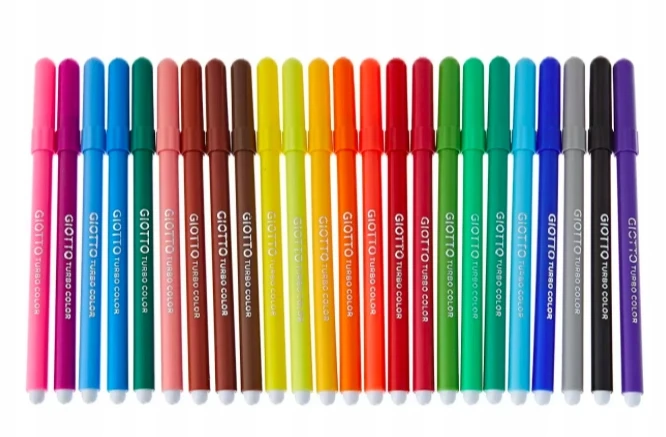 Giotto Turbo Color rinkinys: 24 spalvų flomasteriai vaikams