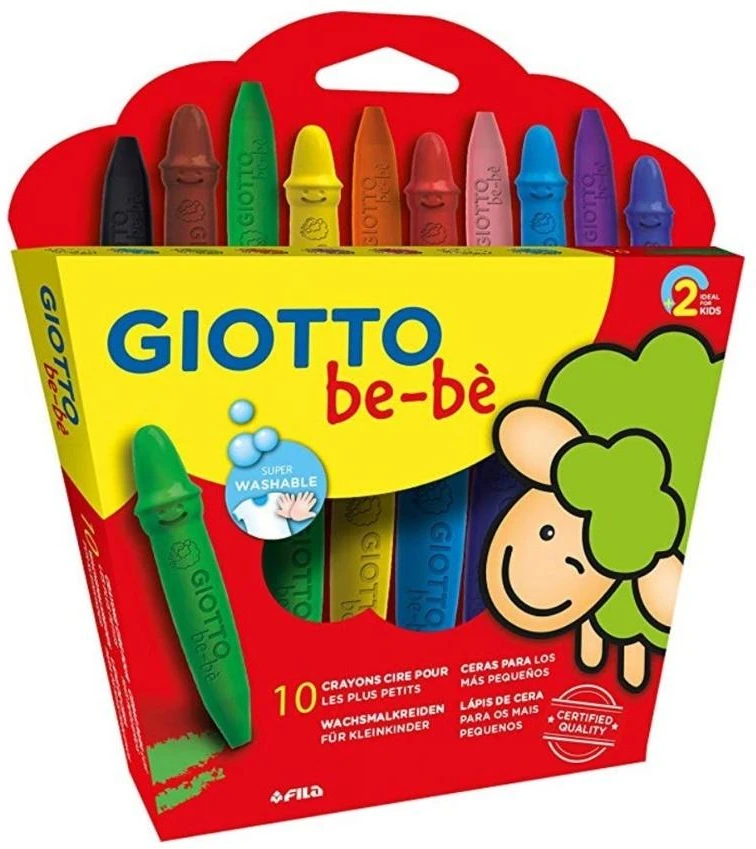Giotto Vaškinės kreidelės Fila su drožtukas BE-BE, 10 sp.