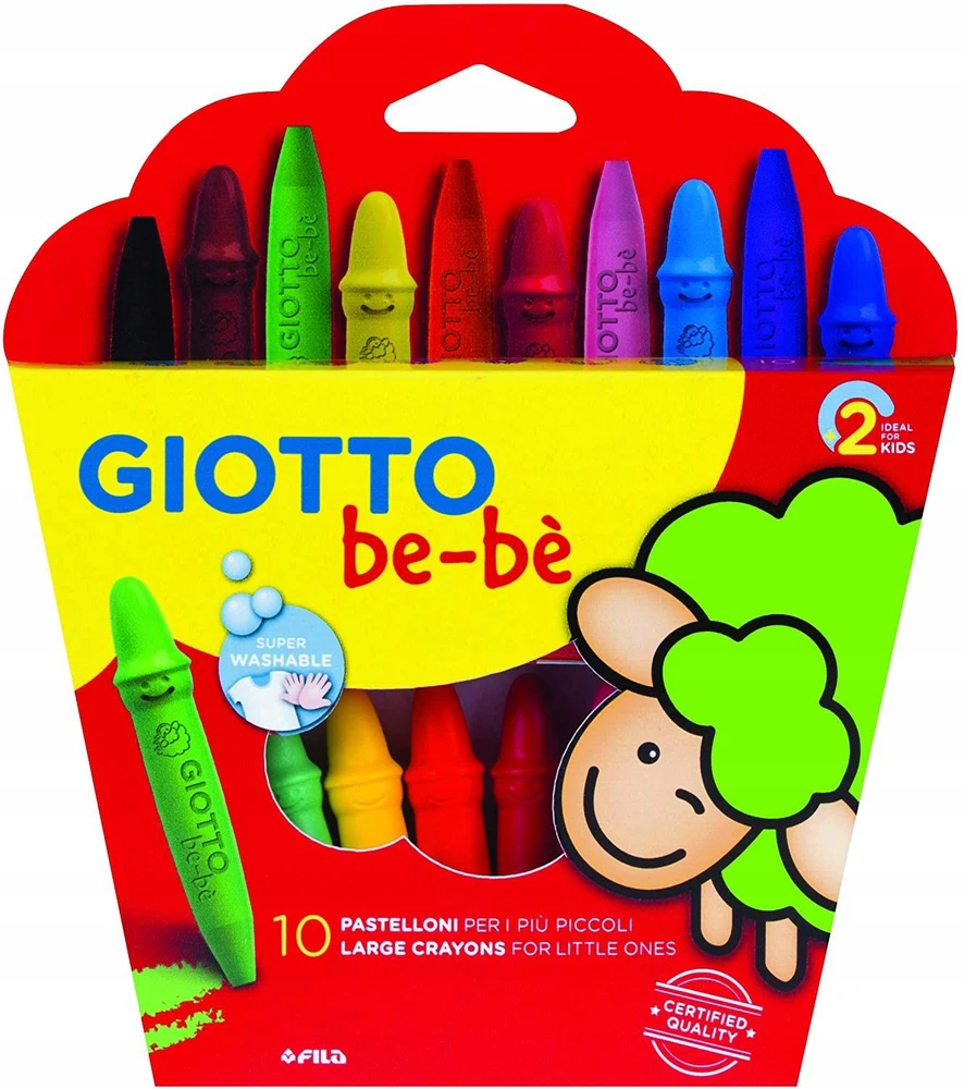 Giotto Vaškinės kreidelės Fila su drožtukas BE-BE, 10 sp.