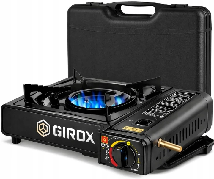 Girox TURISTINĖ DUJINĖ KEMPINGO VIRTUVĖ SU DĖKLU IR ADAPTERIU