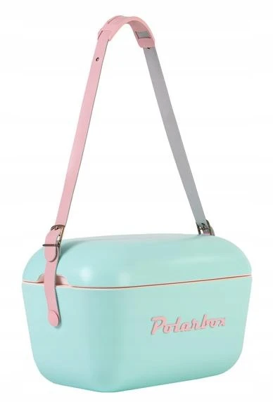 Glacière - Polarbox 20L Cyan - Oro izoliacija 2 sluoksnių - Konvertuojamas dangtis - Natūralios odos rankena