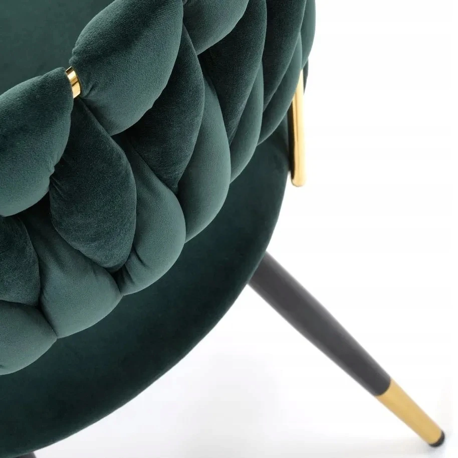 Glamour kėdė K551 Tamsiai žalia Juodas Gold Elegant Halmar