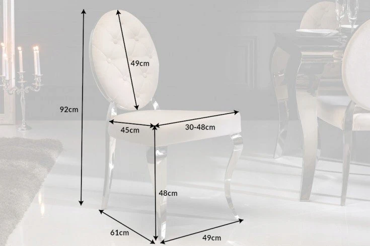 Invicta Interior Glamour kėdė Modern Barock Chair Velvet rusvai gelsvas 40796 IŠPARDAVIMAS -80%