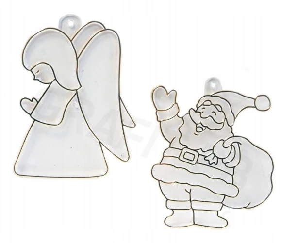 Glass Deco Dažai vitražiniai Amos Sun Deco "Christmas" 6x10.5 ml su 6 pakabukais