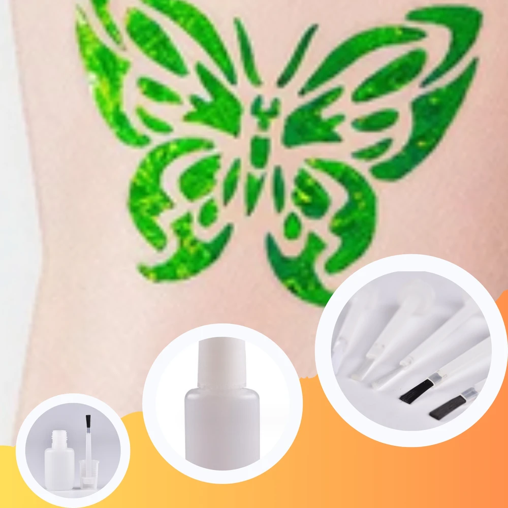 GLITTER TATTUOS „Pasidaryk pats“ šablonų rinkinys, skirtas VAIKAMS, KŪRYBINIŲ RAŠTŲ RINKINYS