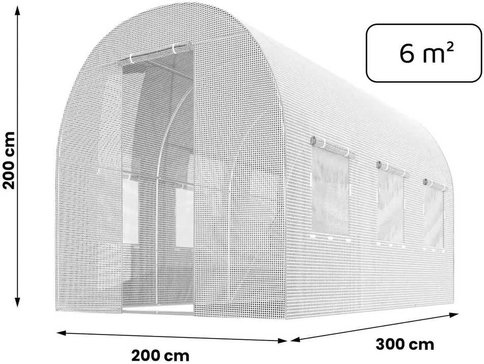 Global Sodo tunelio folija 2x3m (6m2) balta Plonos