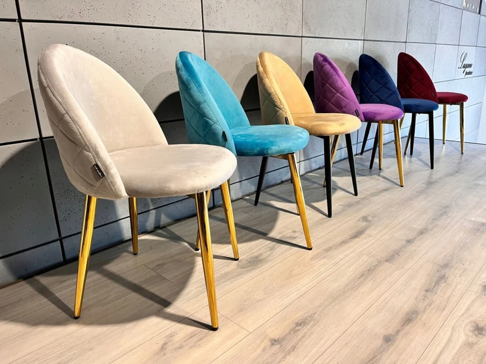 GLORIA DARK Pilkas VELVET GOLD Lugano minkšta kėdė