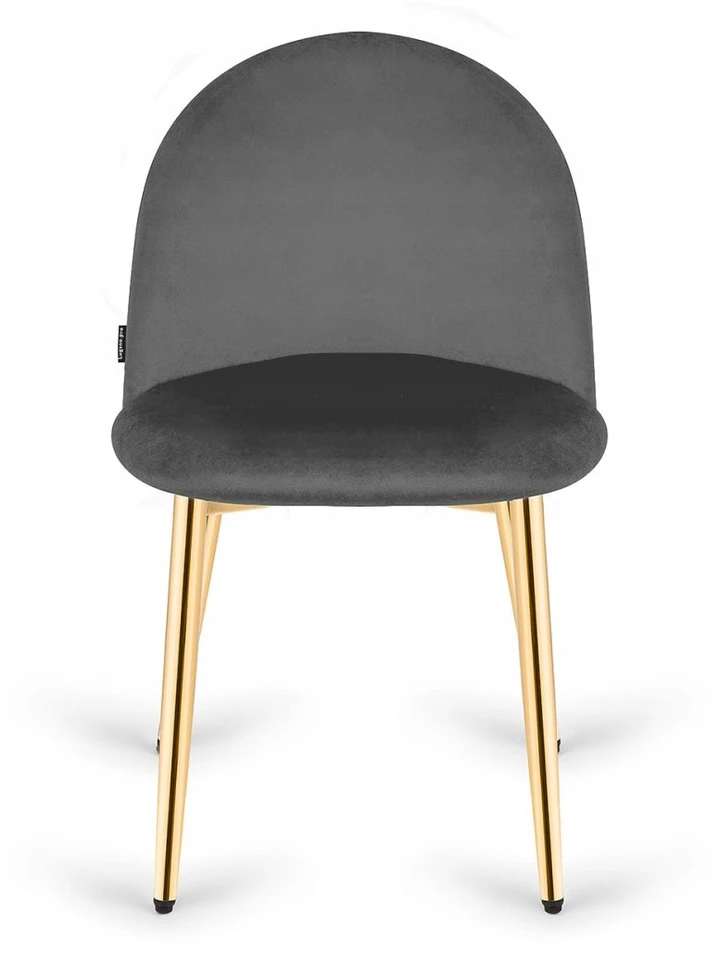 GLORIA DARK Pilkas VELVET GOLD Lugano minkšta kėdė