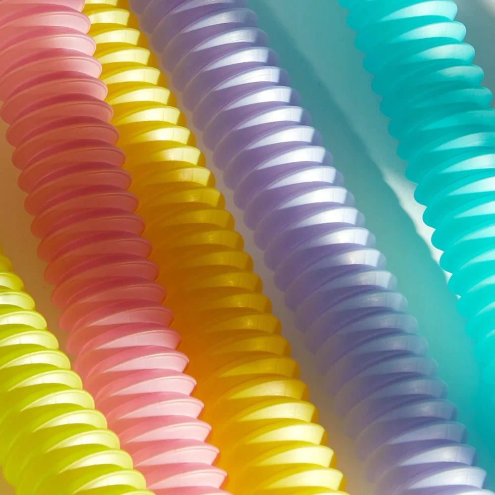 Glow Pop spyruoklės, jutimo vamzdeliai, skirti tempti ir švytinti mideer kamuoliukus