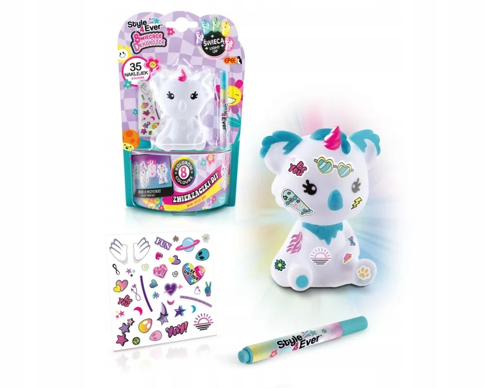 GLOWING DECO CORNS GLOWING FIGURINE DIY UNICORN KOALA EPEE