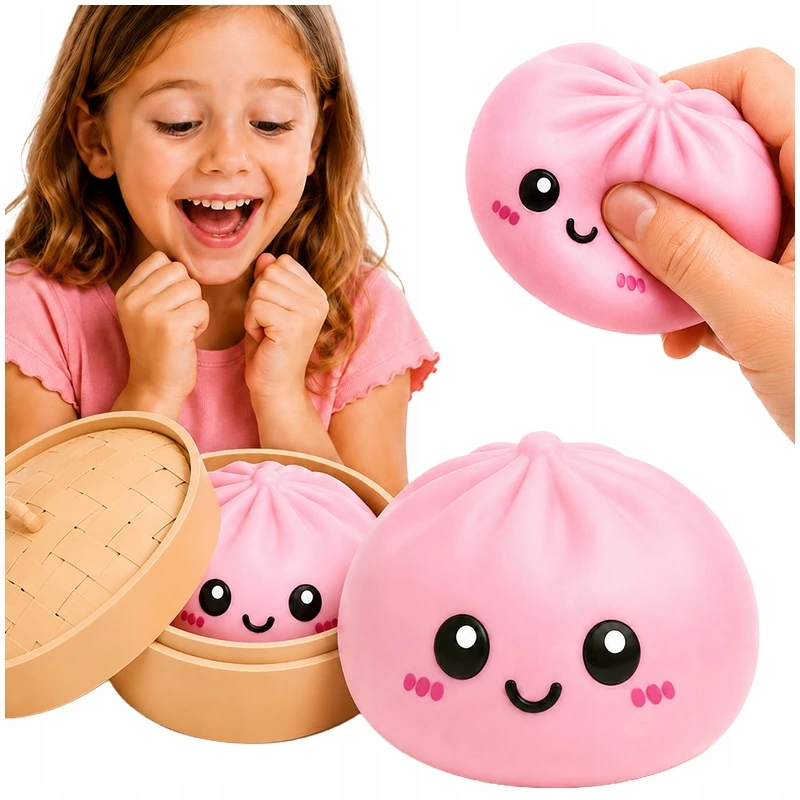 GNIOTEK ANTISTRESS koldūnas DUMPLING įvairių spalvų TIKTOK dėžutėje