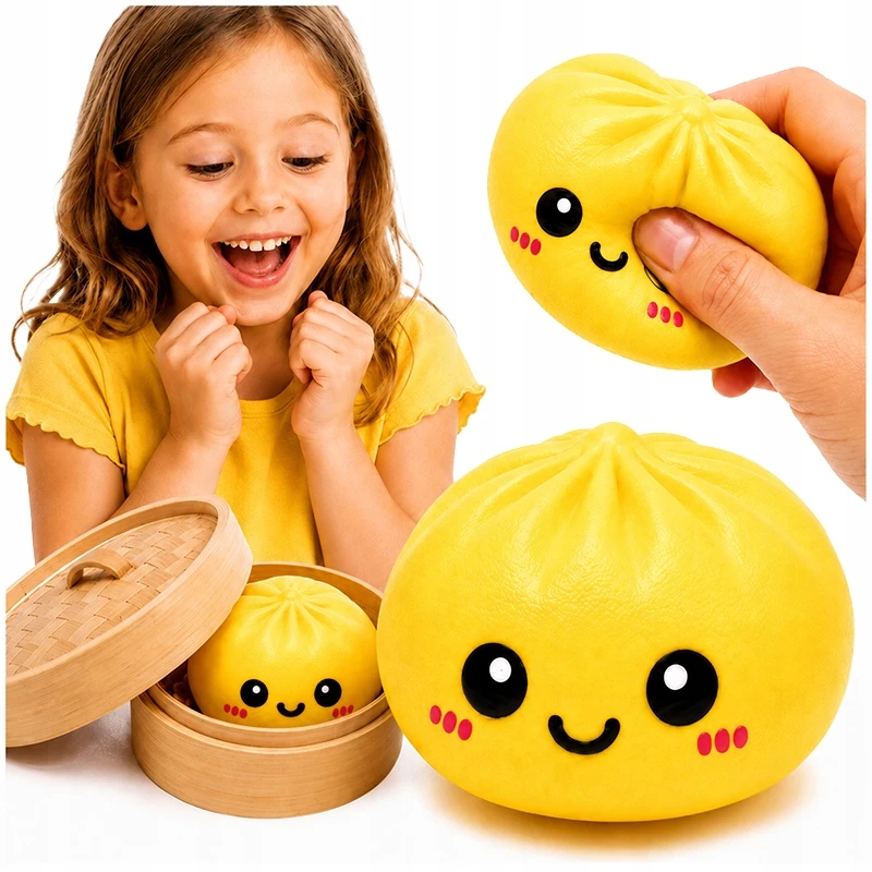 GNIOTEK ANTISTRESS koldūnas DUMPLING įvairių spalvų TIKTOK dėžutėje