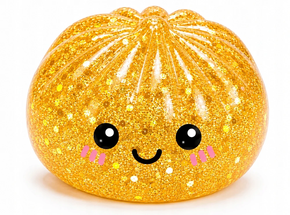 Gniotek Dumpling kukuliai tiktok GLITTER MYSTERY kamuoliukai LARGE