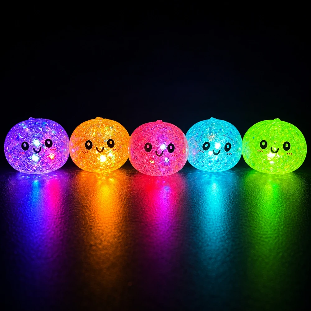Gniotek Pieróg PIEROŻEK kukuliai tiktok GLITTER MYSTERY kamuoliukai DIDELIS LED