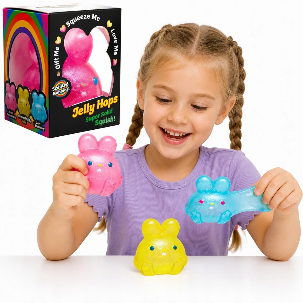 GNIOTEK RABBIT JUTIMINIS ŽAISLAS ANTISTRESS SQUISHY 7 CM