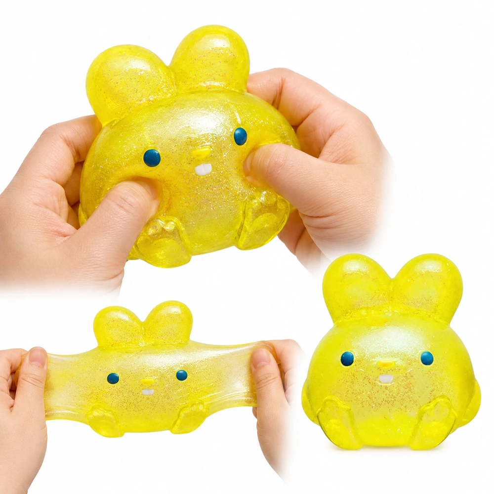 GNIOTEK RABBIT JUTIMINIS ŽAISLAS ANTISTRESS SQUISHY 7 CM