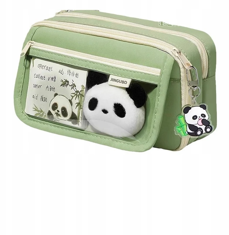 Goaduoynt „Panda“ pieštukų dėklas mokyklai, kelių skyrių