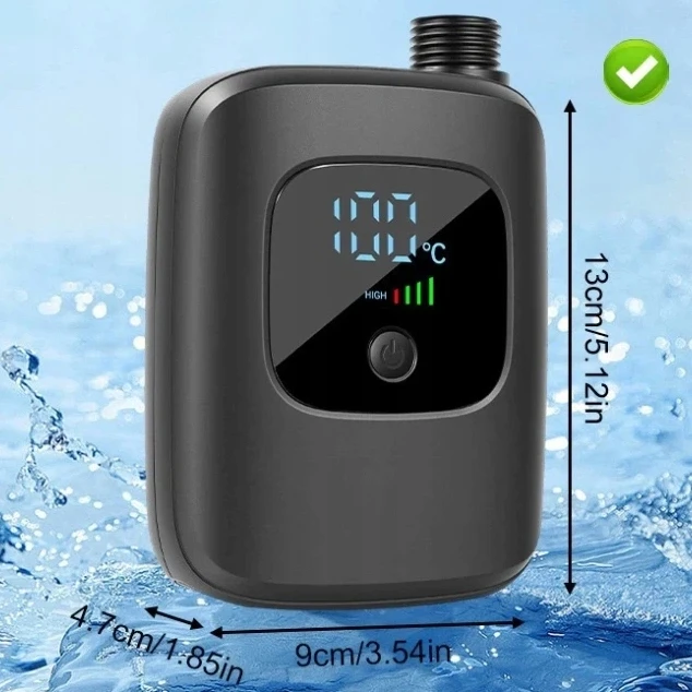 Goaduoynt TURISTINIS KEMPINGAS DUŠAS USB PUMP 2400MAH NEŠIMASIS RINKINYS