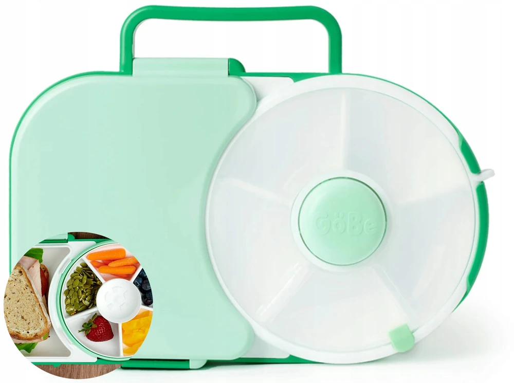 GoBe LUNCHBOX&SNACK SPINNER POJEMNIK NA ŚNIADANIE PRZEKĄSKI Z PRZEGRÓDKAMI