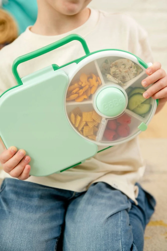 GoBe LUNCHBOX&SNACK SPINNER POJEMNIK NA ŚNIADANIE PRZEKĄSKI Z PRZEGRÓDKAMI