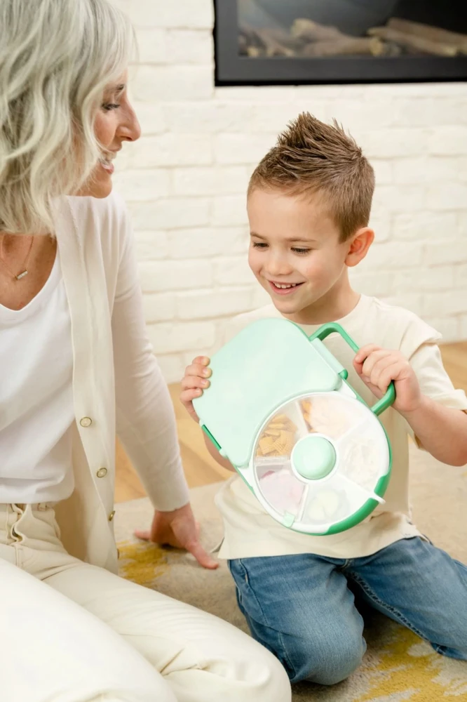 GoBe LUNCHBOX&SNACK SPINNER POJEMNIK NA ŚNIADANIE PRZEKĄSKI Z PRZEGRÓDKAMI