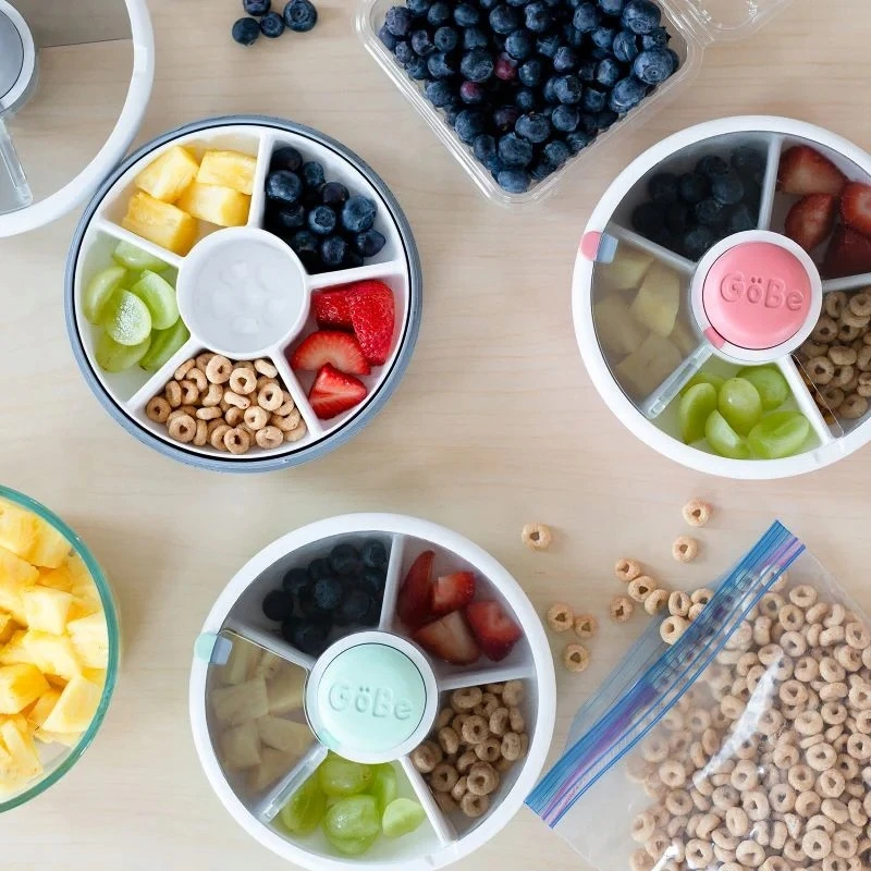 GOBE SNACK SPINNER užkandžių konteineris, priešpiečių dėžutė Coral Rožinė