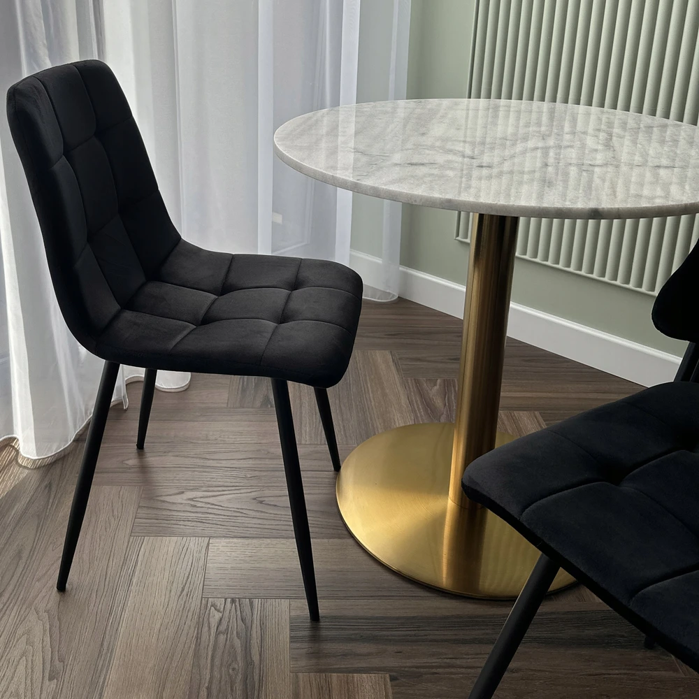 Gockowiak DENVER VELVET Juodas VELVET KĖDĖ SVETAINEI, MODERNA