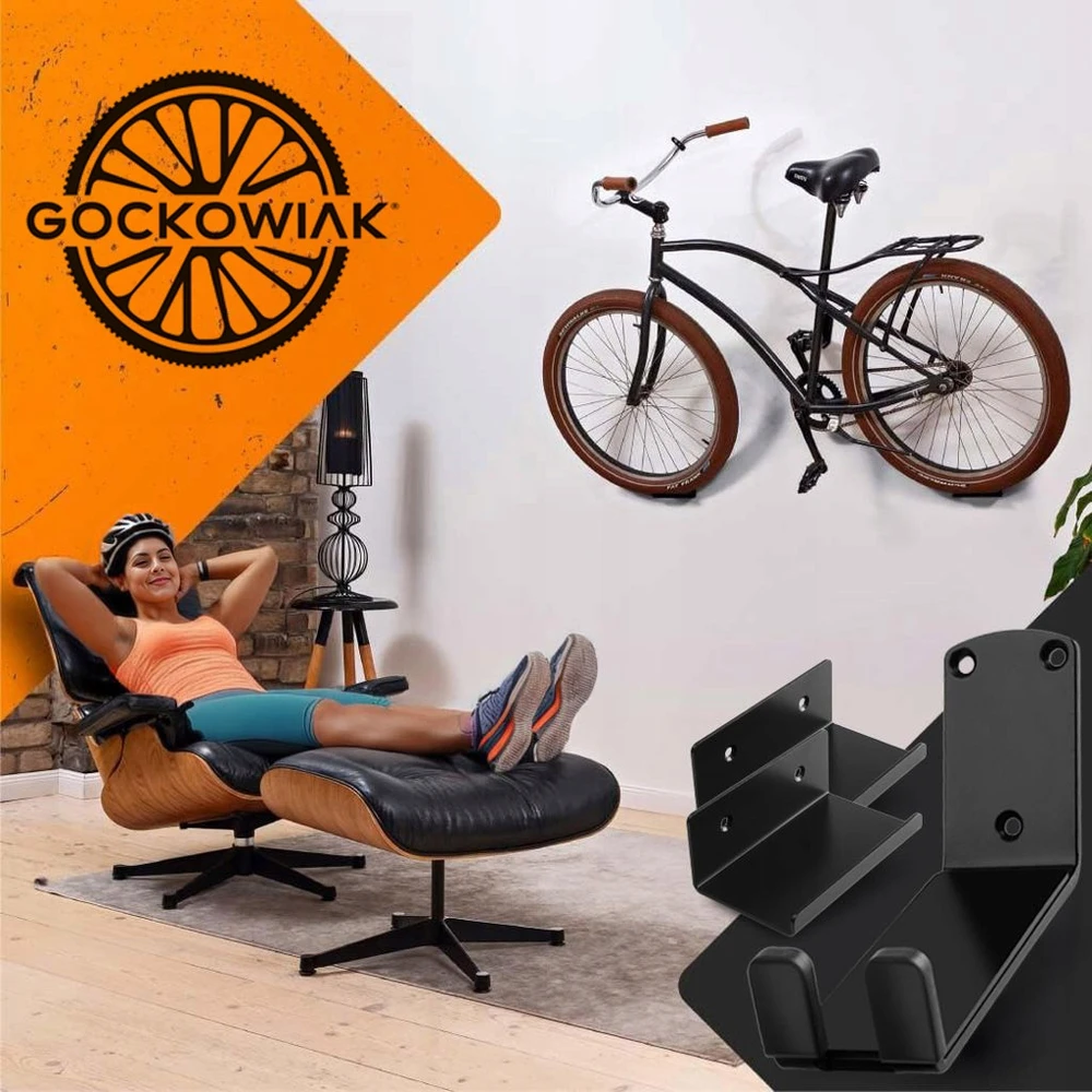 Gockowiak DVIRAČIO SIENINĖ PAKABA DVIRAČIO LAIKIKLIS SU PEDALU Tvirtas KABLIS SU ATRAMAIS