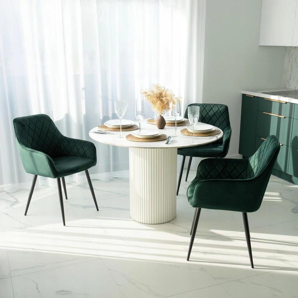 Gockowiak HAVANA VELVET TAMSIAI ŽALIA KĖDĖ MODERNIAM VALGOMUI