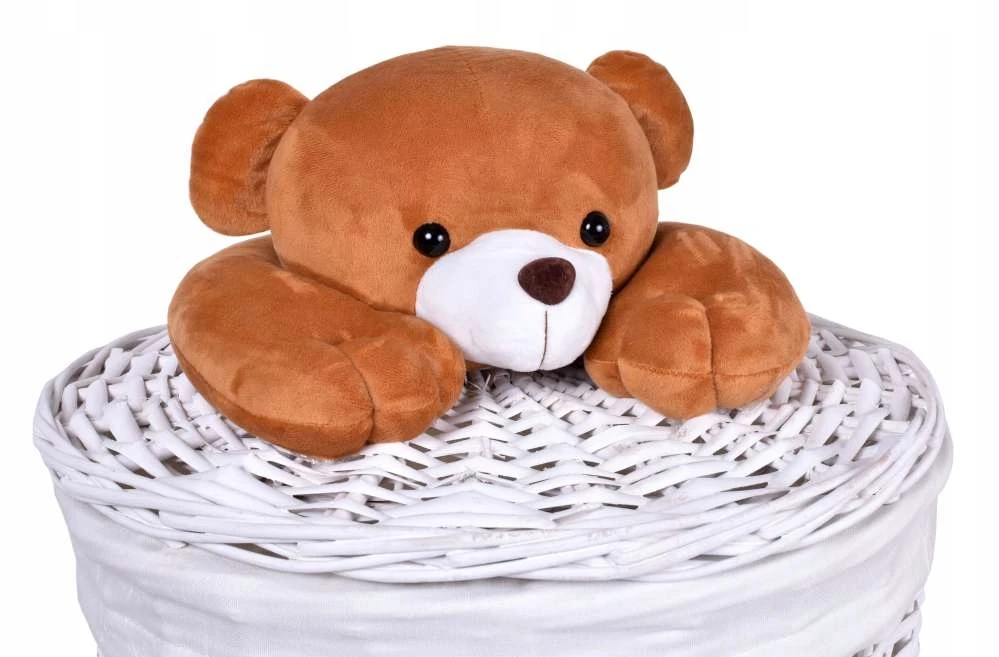 Poland Gockowiak KOSZ WIKLINOWY POJEMNIK NA ZABAWKI PRANIE BIELIZNĘ MIŚ Rinkinys KOSZY 3x