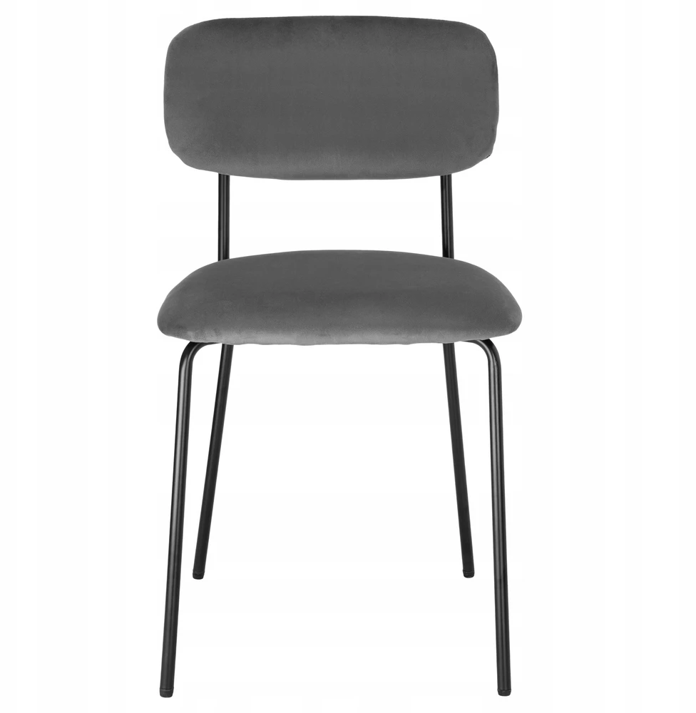 Gockowiak LOUIS Juodas GRAPHITE VELVET VELVET KĖDĖ SVETAINEI, MODERNA