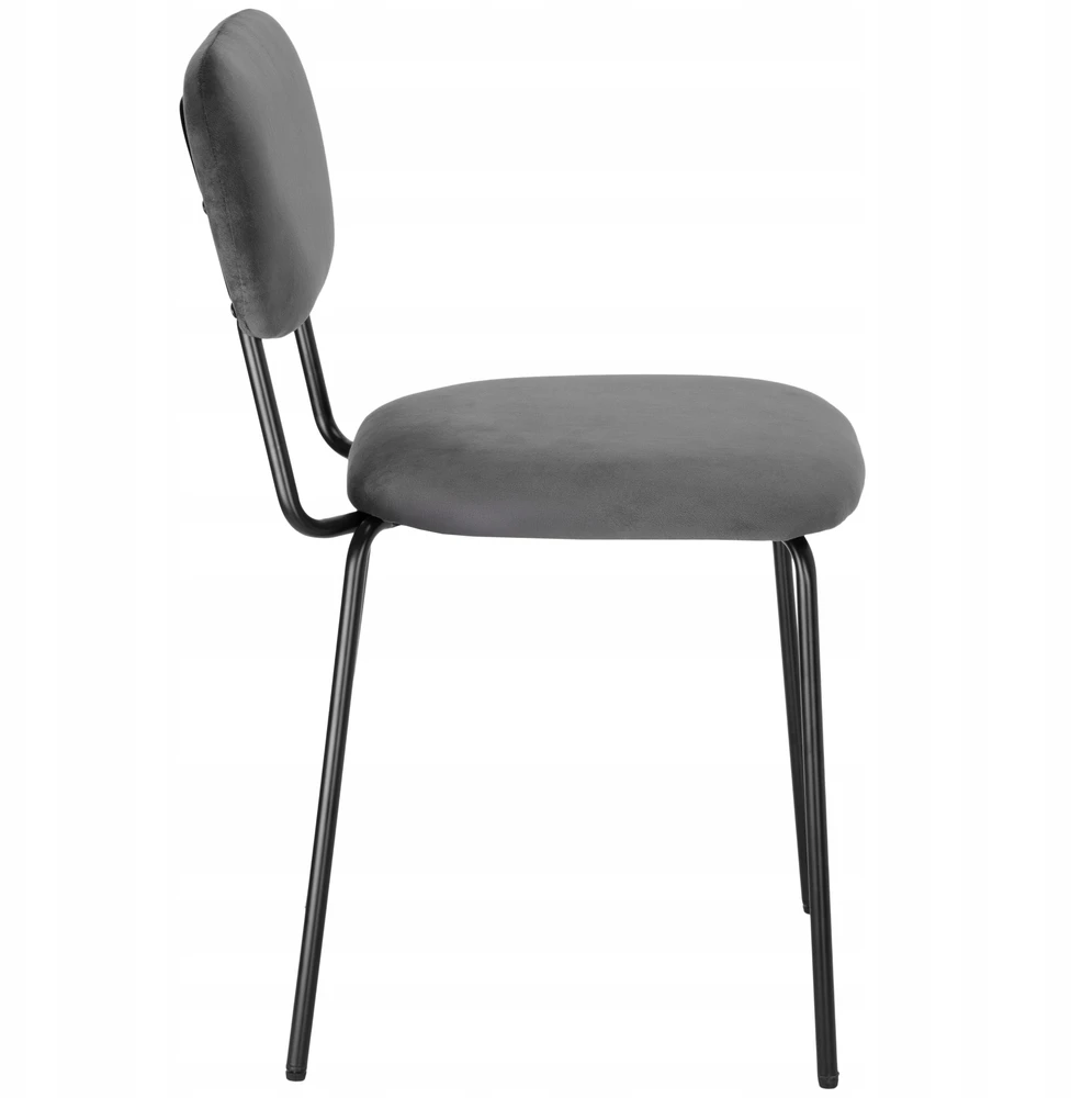 Gockowiak LOUIS Juodas GRAPHITE VELVET VELVET KĖDĖ SVETAINEI, MODERNA