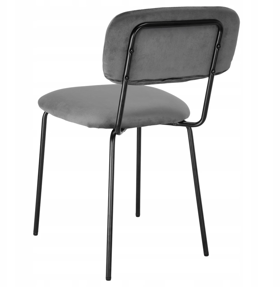 Gockowiak LOUIS Juodas GRAPHITE VELVET VELVET KĖDĖ SVETAINEI, MODERNA