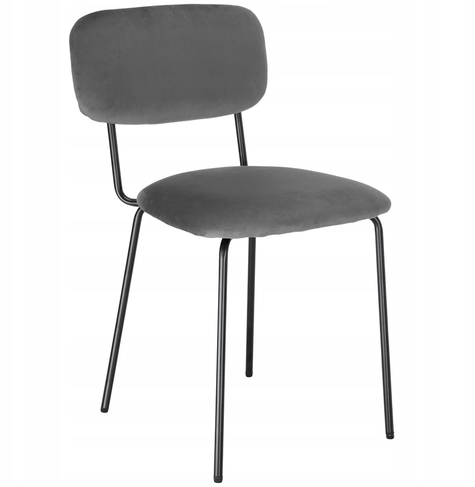 Gockowiak LOUIS Juodas GRAPHITE VELVET VELVET KĖDĖ SVETAINEI, MODERNA