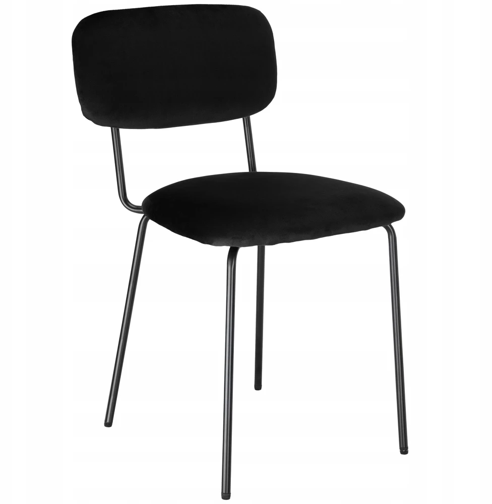 Gockowiak LOUIS Juodas VELVET KĖDĖ VALGOMUI, SVETAINEI, MODERNA