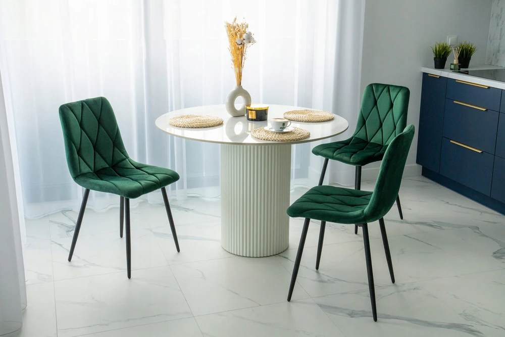 Gockowiak MADISON VELVET TAMSAI ŽALIA MINŠTA VELIURINĖ KĖDĖ SVETAINEI