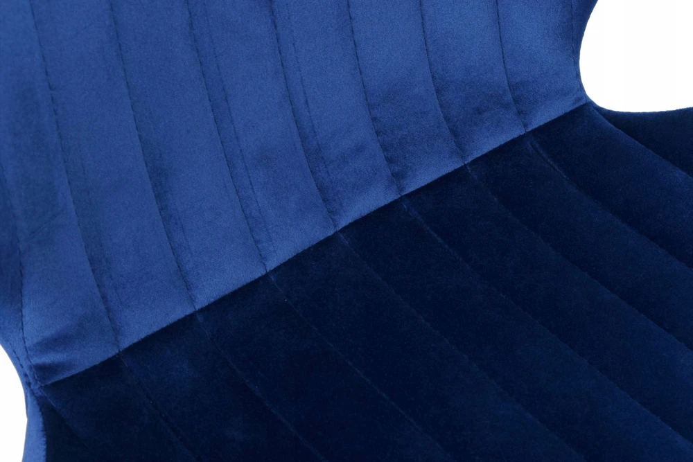 Gockowiak MODERNI MĖLYNA NAVY MĖLYNA METALO VELIURINĖ LOFT KĖDĖ