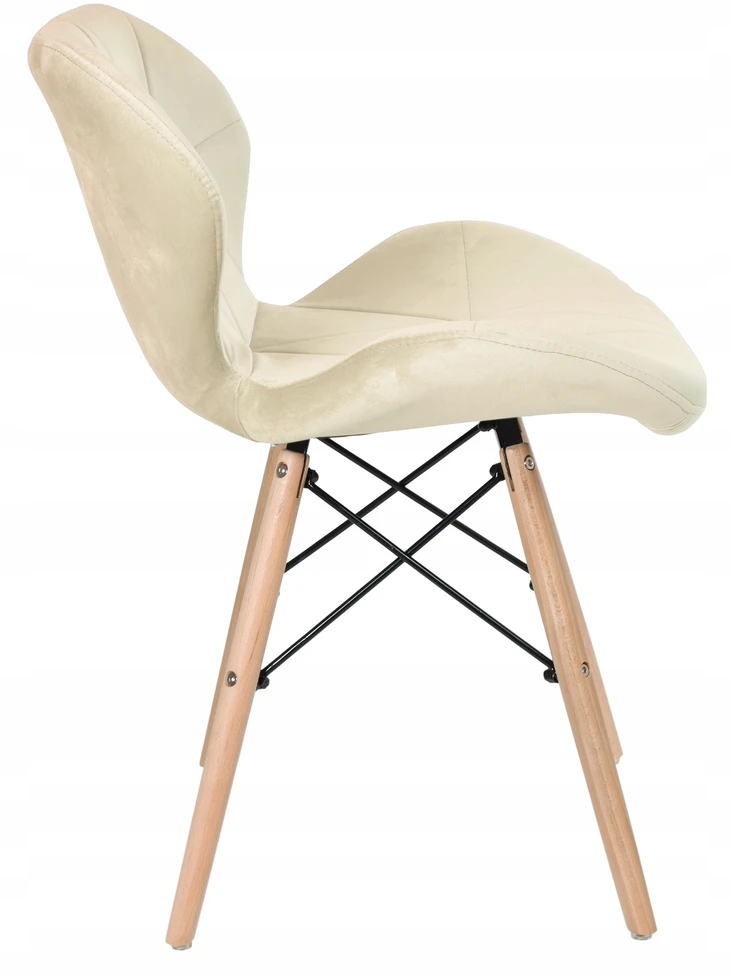 Gockowiak MURET VELVET VELVET BEIGE MINŠTA KĖDĖ VALGOMOJE SVETAINEI