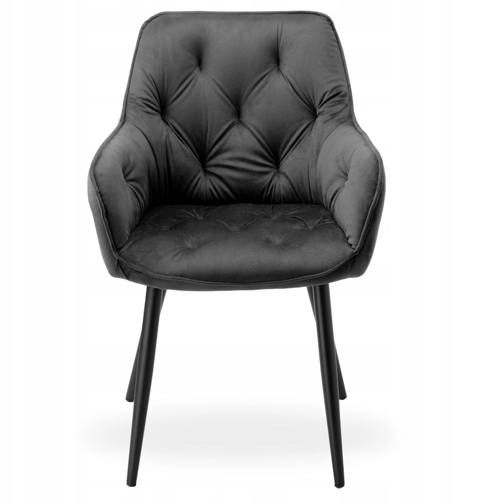 Gockowiak NEVADA VELVET GRAPHITE AKSOMINĖ KĖDĖ SVETAINEI, MODERNA
