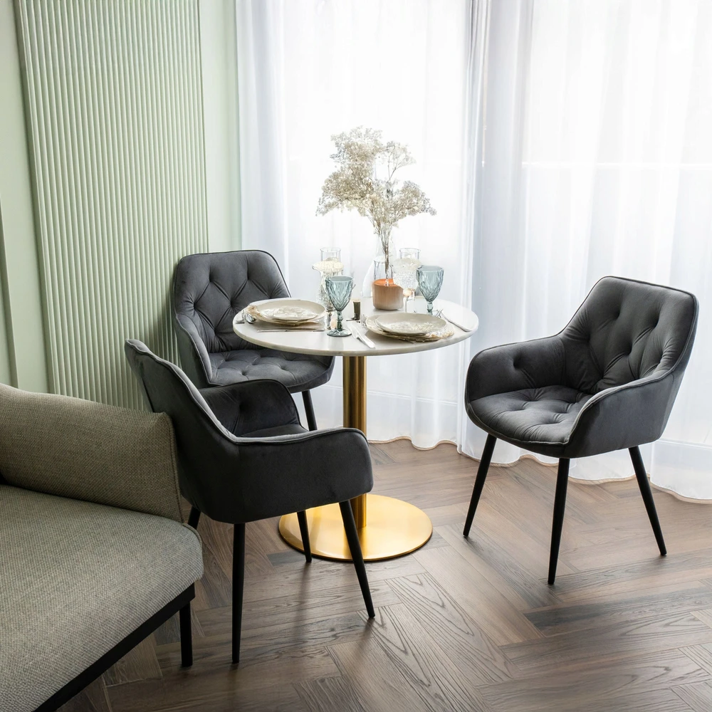 Gockowiak NEVADA VELVET GRAPHITE AKSOMINĖ KĖDĖ SVETAINEI, MODERNA