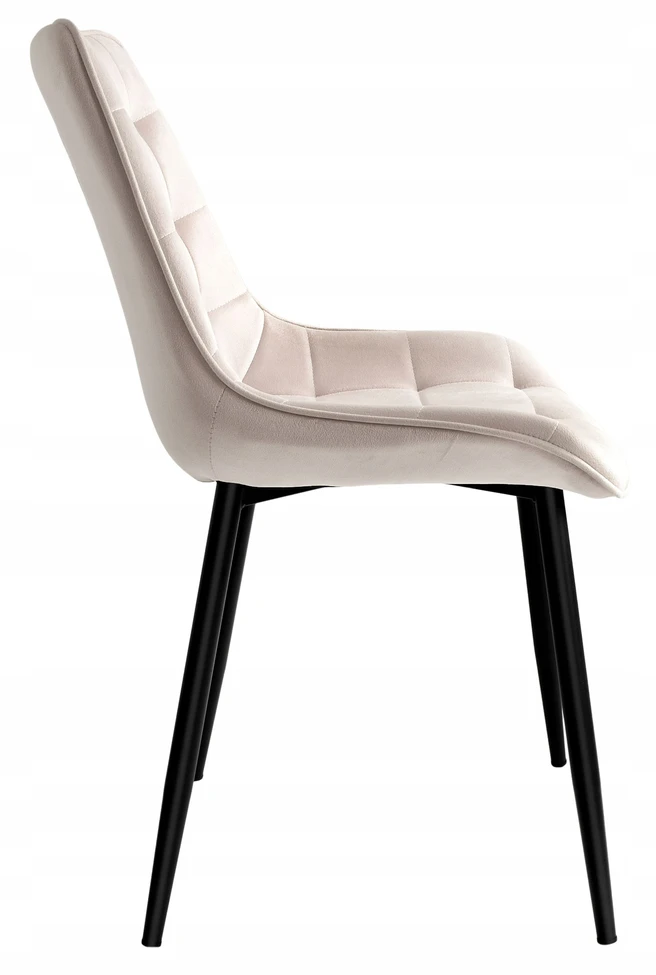 Gockowiak NORMAN VELVET BEIGE VELVETINĖ KĖDĖ VALGOMOJE SVETAINEI MODERNŪS PRIEDAI