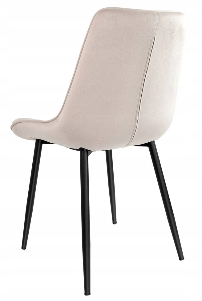 Gockowiak NORMAN VELVET BEIGE VELVETINĖ KĖDĖ VALGOMOJE SVETAINEI MODERNŪS PRIEDAI