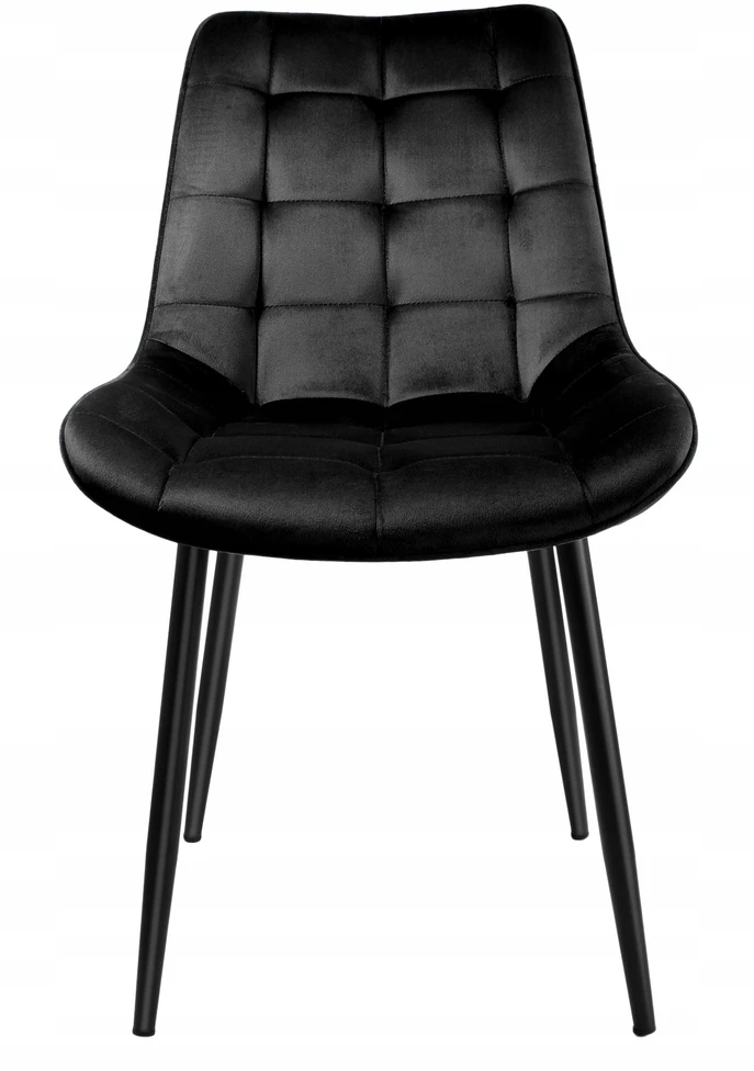 Gockowiak NORMAN VELVET Juodas VELVET KĖDĖ SVETAINEI, MODERNA