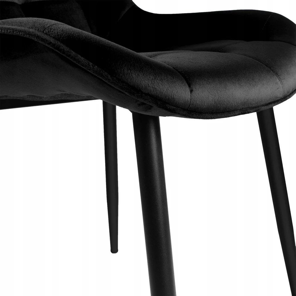 Gockowiak NORMAN VELVET Juodas VELVET KĖDĖ SVETAINEI, MODERNA