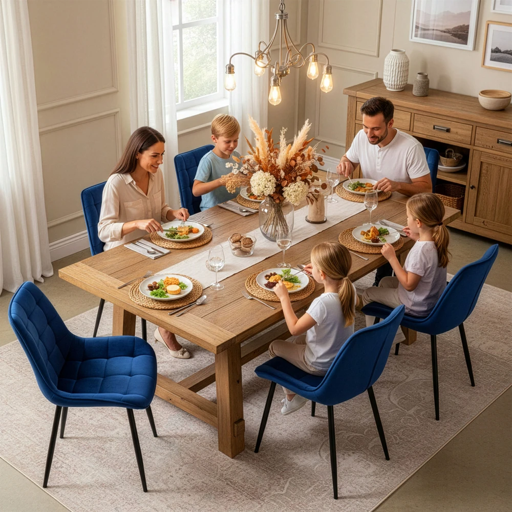 Gockowiak NORMAN VELVET NAVY VELVET KĖDĖ SVETAINEI, MODERNA