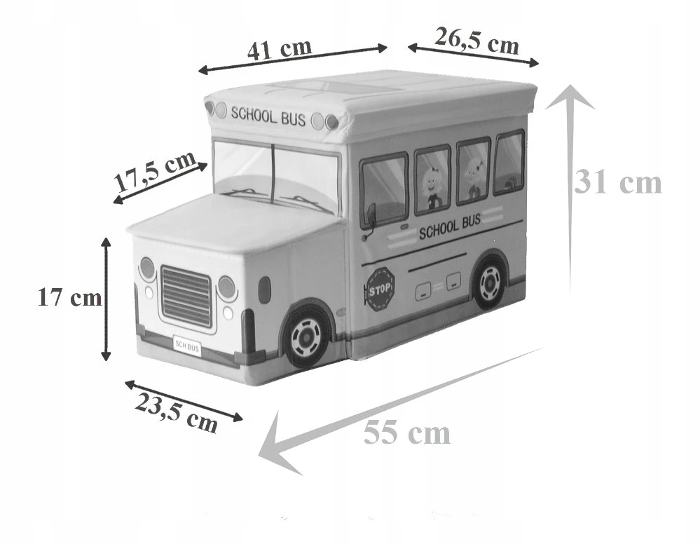 Gockowiak Poland Žaislų dėžė Autobusas geltonas