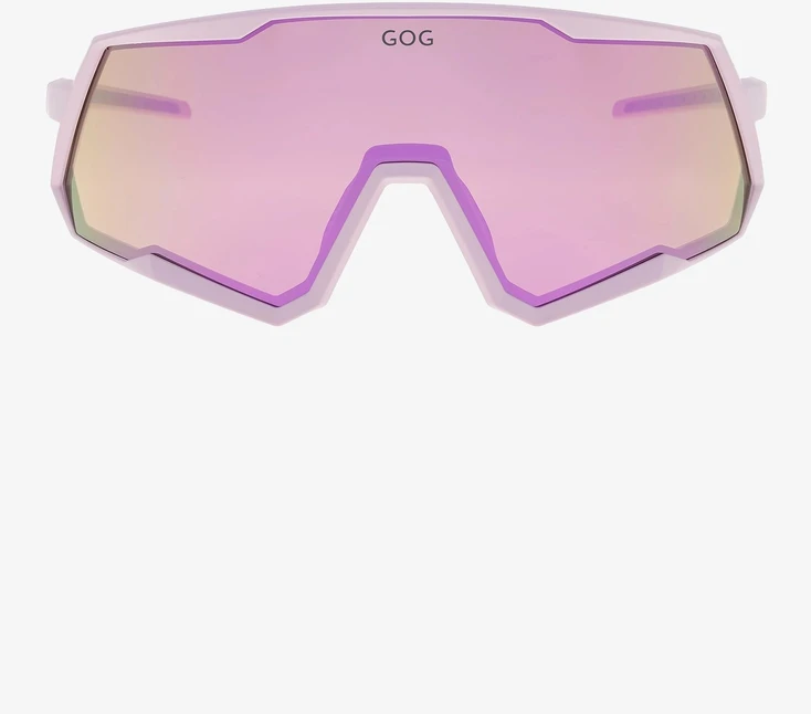 Gog Tove E608-3 Sportiniai Saulės Akiniai Su Veidrodiniais Lęšiais, Uv400, Kat.3, Matiniai Šviesiai Violetiniai