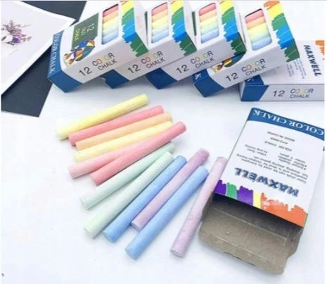 Goki SPALVOTOS LENTŲ KREIDOS MOKYKLAI, BE DULKĖJŲ, 12 Vnt., KELIO KREIDOS LENTOMS