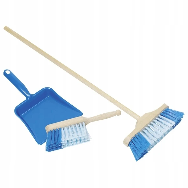 Goki Toys Pure - 2041925 - Vaikų sodo įrankiai - Mėlyna kastuvė ir šluota