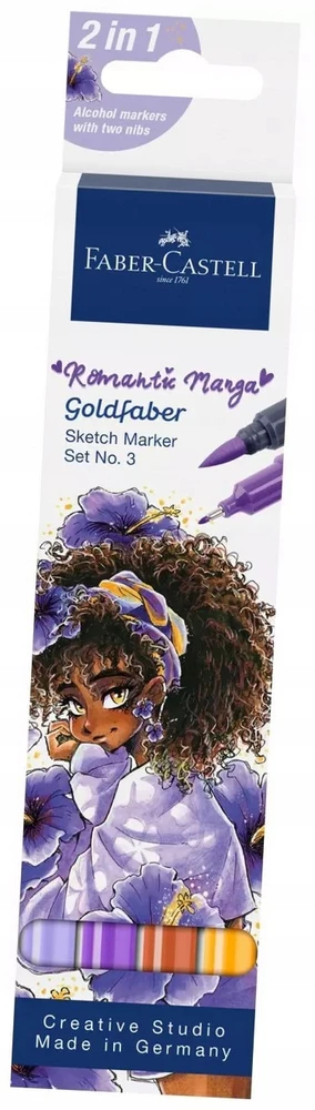 Goldfaber Sketch dviejų eilučių rašiklis. Manga Romantic 4 vnt. - Faber Castell